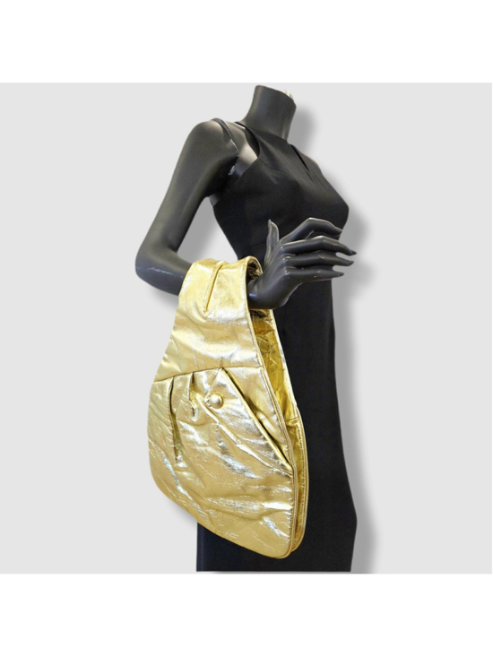 Custom Made by Frenchy Handbags - Vintage glam gold lamé evening bag | Custom Made by Frenchy | 70s–80s